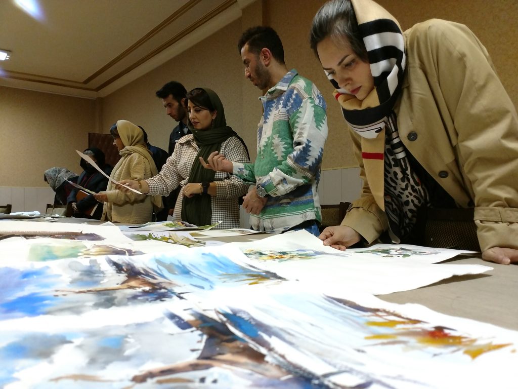 دومین جلسه کارگروه تخصصی نقاشی آبرنگ در انجمن هنرهای تجسمی استان اردبیل برگزار شد | انجمن هنرهای تجسمی استان اردبیل ـ جامعه تخصصی هنرهای تجسمی