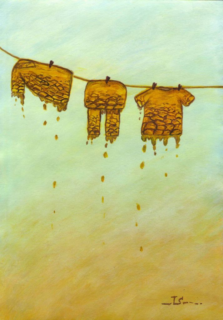 اثر لیلی سلیمی کمبود آب (در ستایش آب) | انجمن هنرهای تجسمی استان اردبیل ـ جامعه تخصصی هنرهای تجسمی