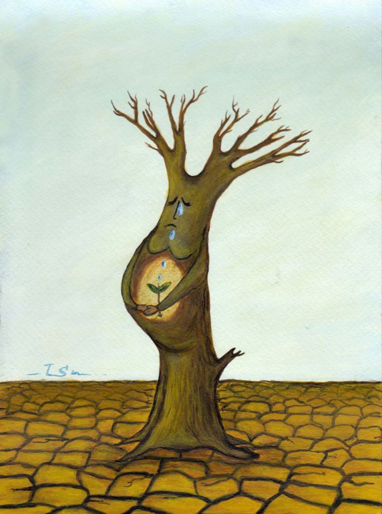 اثر لیلی سلیمی کمبود آب (در ستایش آب) | انجمن هنرهای تجسمی استان اردبیل ـ جامعه تخصصی هنرهای تجسمی