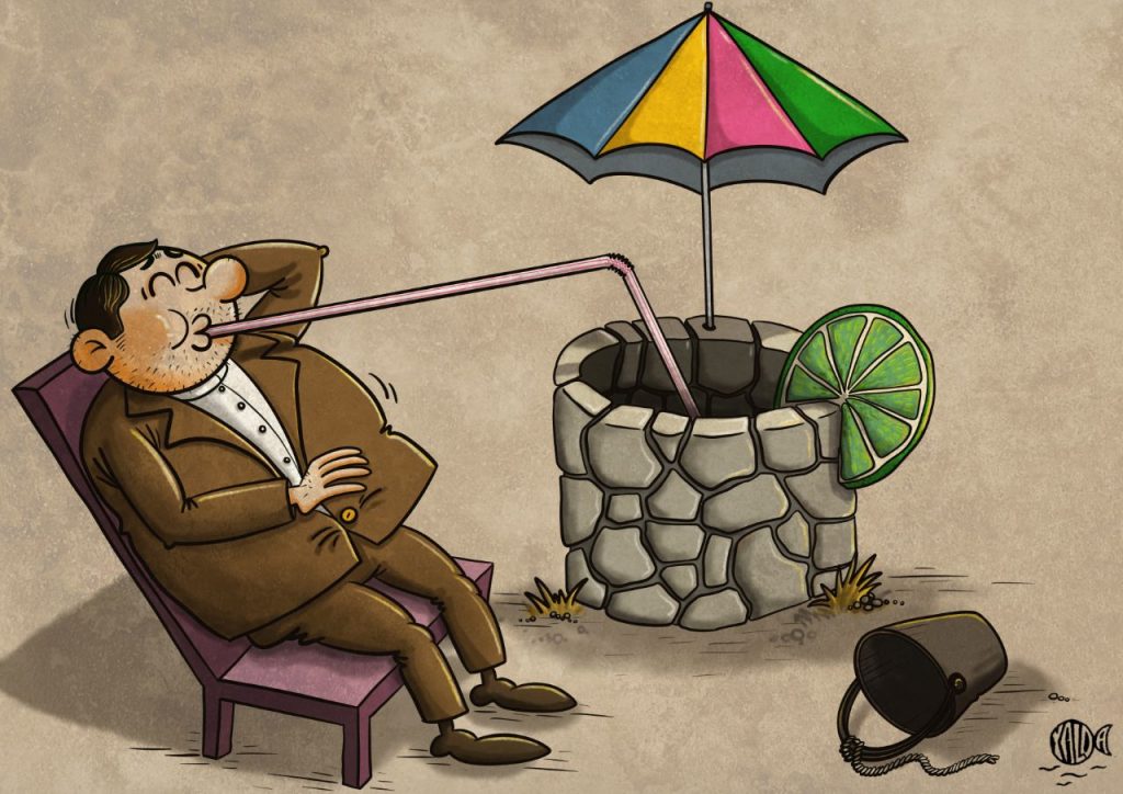 اثر یلدا هاشمی‌نژاد - تلاش مسئولان برای آخرین قطره های آب | انجمن هنرهای تجسمی استان اردبیل ـ جامعه تخصصی هنرهای تجسمی